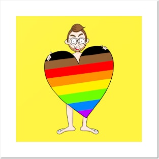 Gay Pride Heart Posters and Art